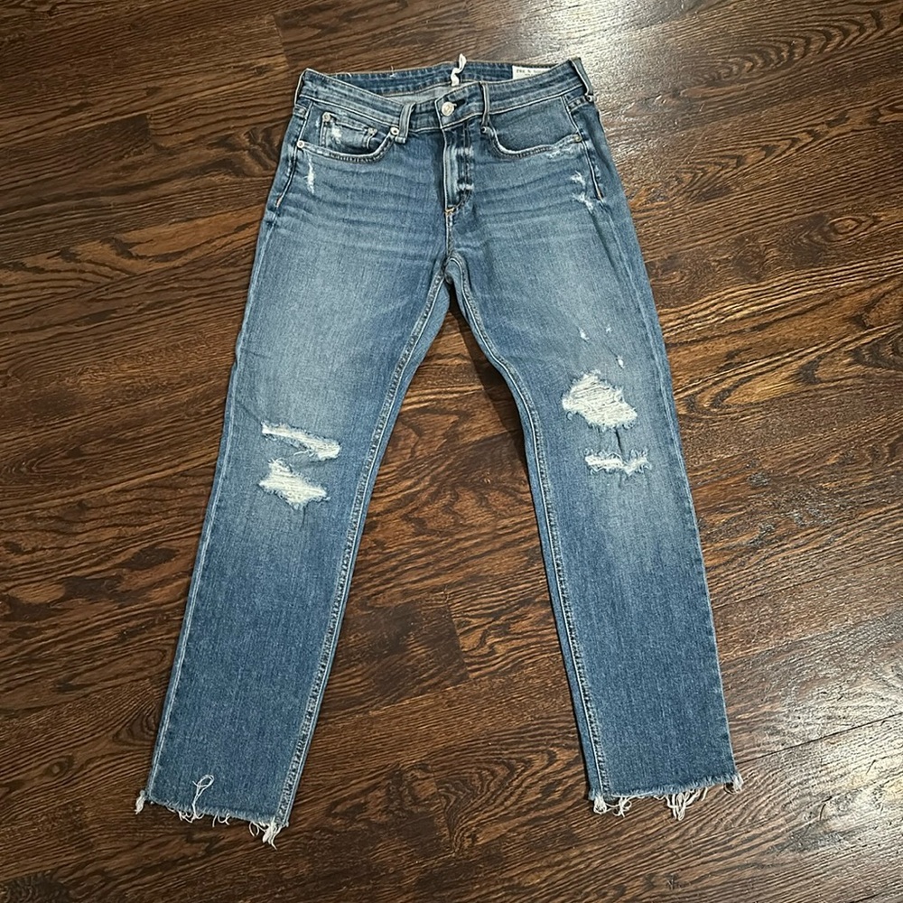 Rag & Bone straight leg and ripped jeans